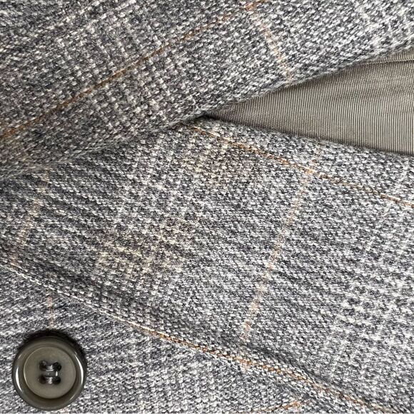 Vintage ILGWU 60's Grey Plaid Wool Blazer - Picture 6 of 15